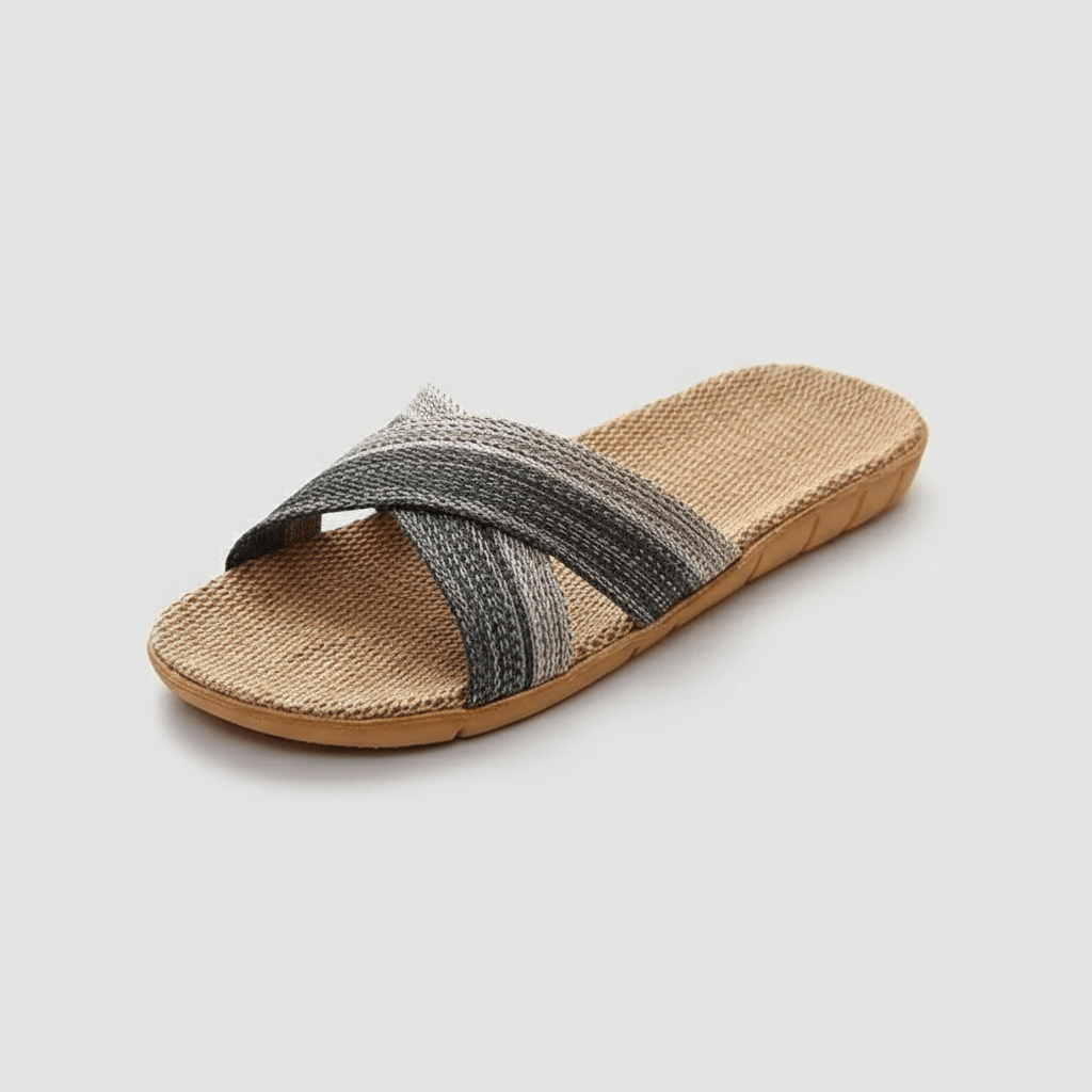 Lionel Cross Strap Slide Sandals Slip On Sandals