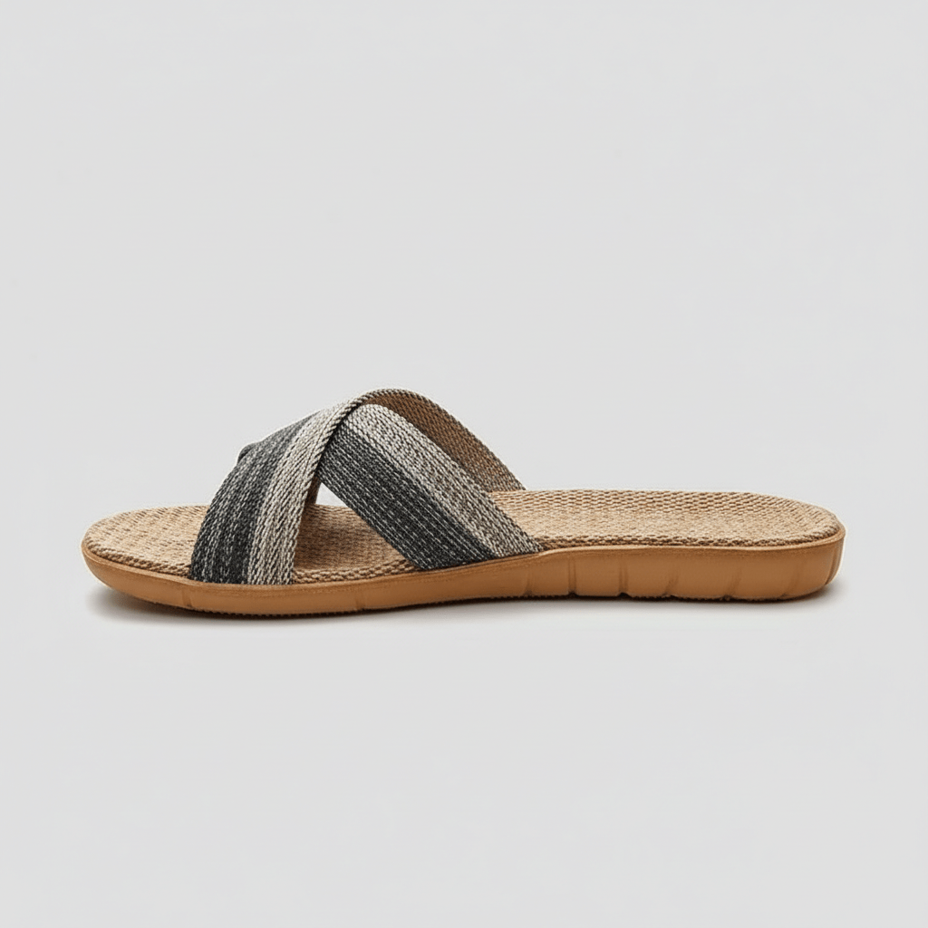 Lionel Cross Strap Slide Sandals Slip On Sandals