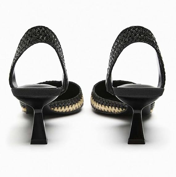 Mireia | Gewoven Chic kantoor Slingback Hakken-Hakken-Calora-36-Calora