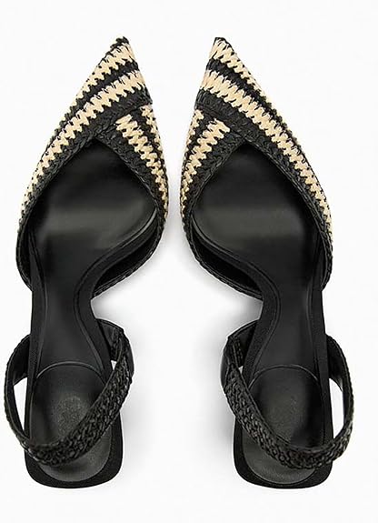 Mireia | Gewoven Chic kantoor Slingback Hakken-Hakken-Calora-36-Calora