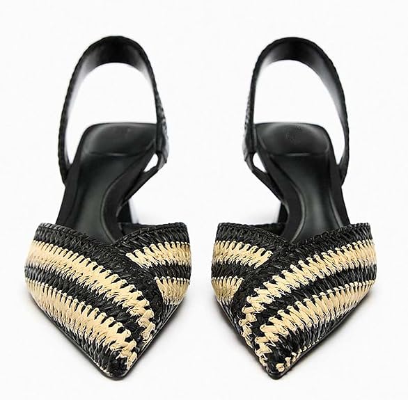 Mireia | Gewoven Chic kantoor Slingback Hakken-Hakken-Calora-36-Calora