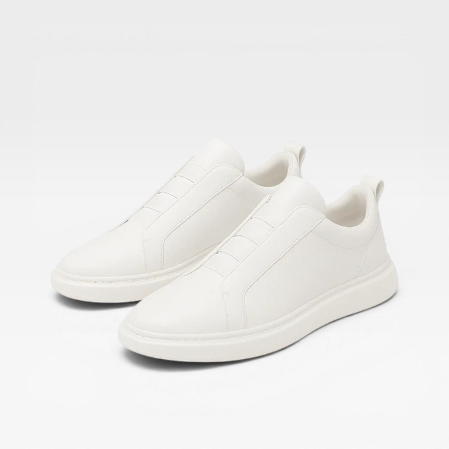 Men's Genuine Leather Slip On Trainers - Minimalist Smart Casual