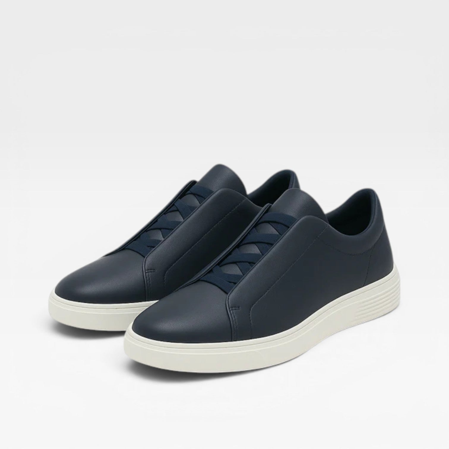 Men's Genuine Leather Slip On Trainers - Minimalist Smart Casual