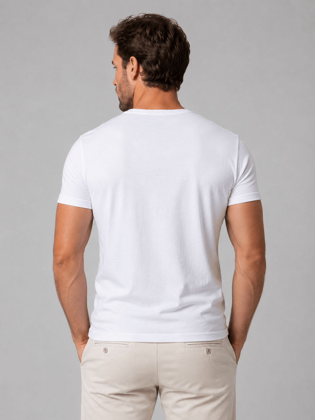 Men's Slim Fit Short Sleeve Henley T-Shirt - Button Neck