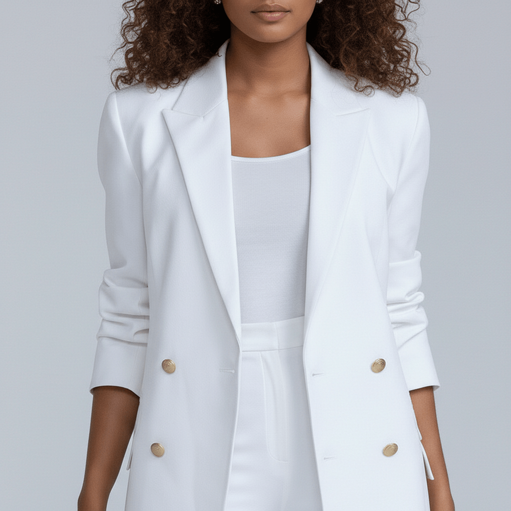Nellie Two Piece Set Double-Breasted Blazer and Flared Pants