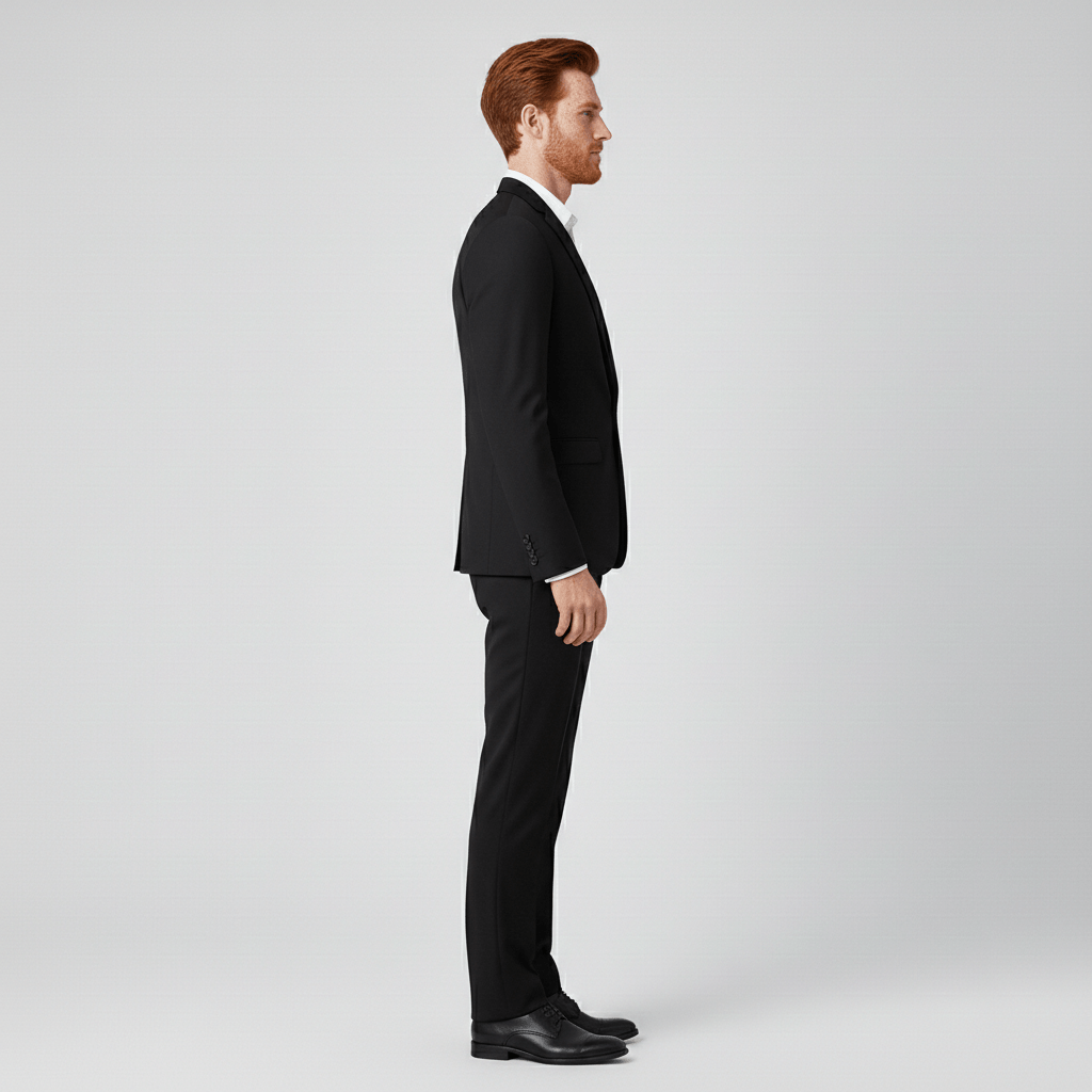 Oscar Single Button Tailored Blazer with Notch Lapel and Flap Pockets