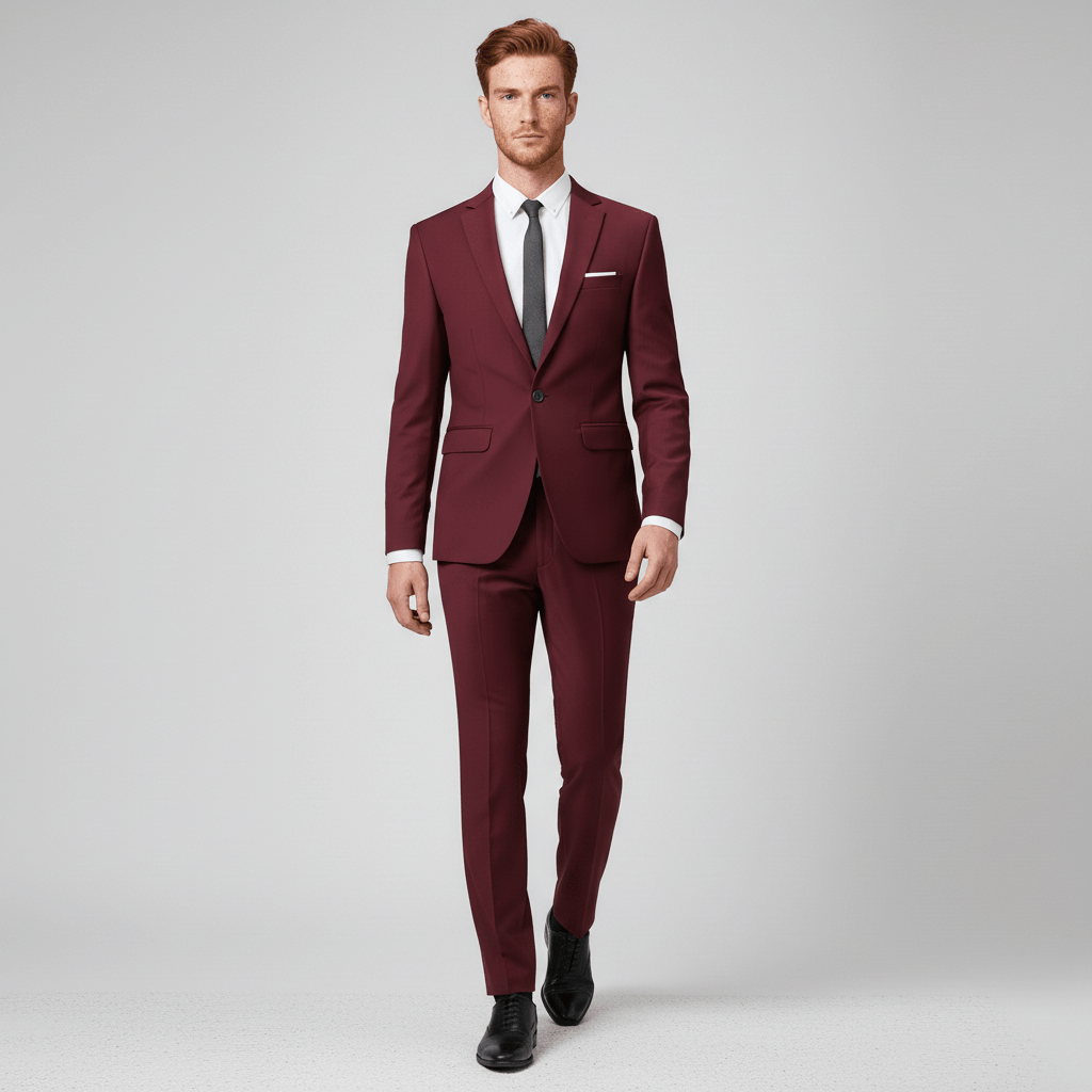 Oscar Single Button Tailored Blazer with Notch Lapel and Flap Pockets