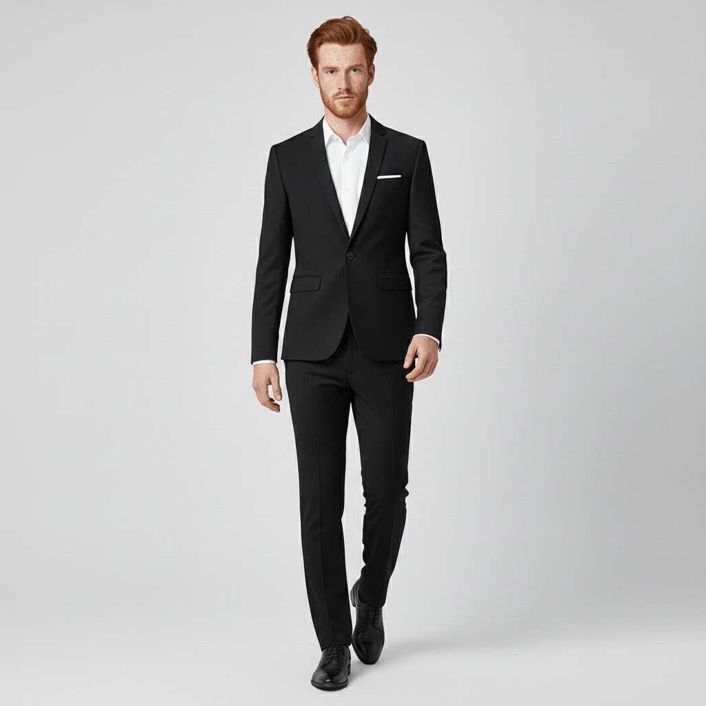 Oscar Single Button Tailored Blazer with Notch Lapel and Flap Pockets