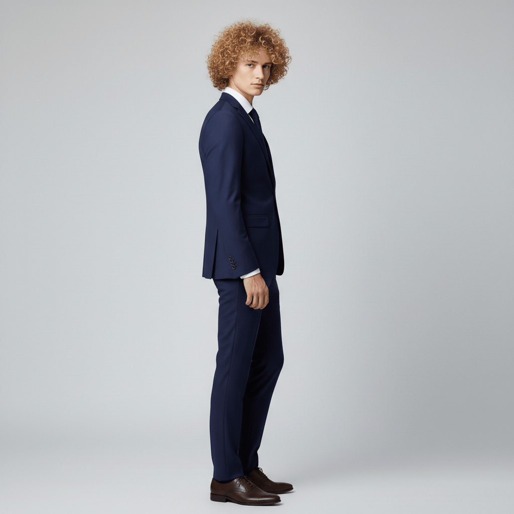 Oscar Single Button Tailored Blazer with Notch Lapel and Flap Pockets