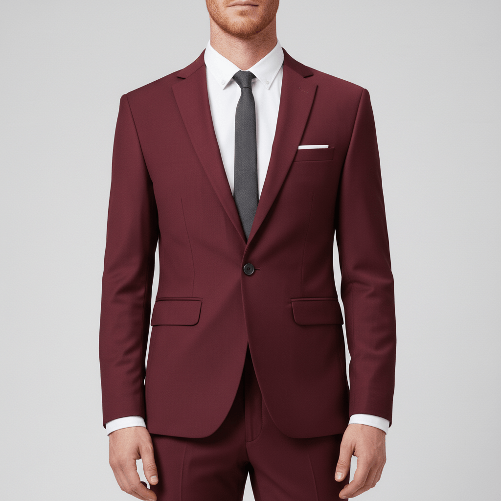Oscar Single Button Tailored Blazer with Notch Lapel and Flap Pockets