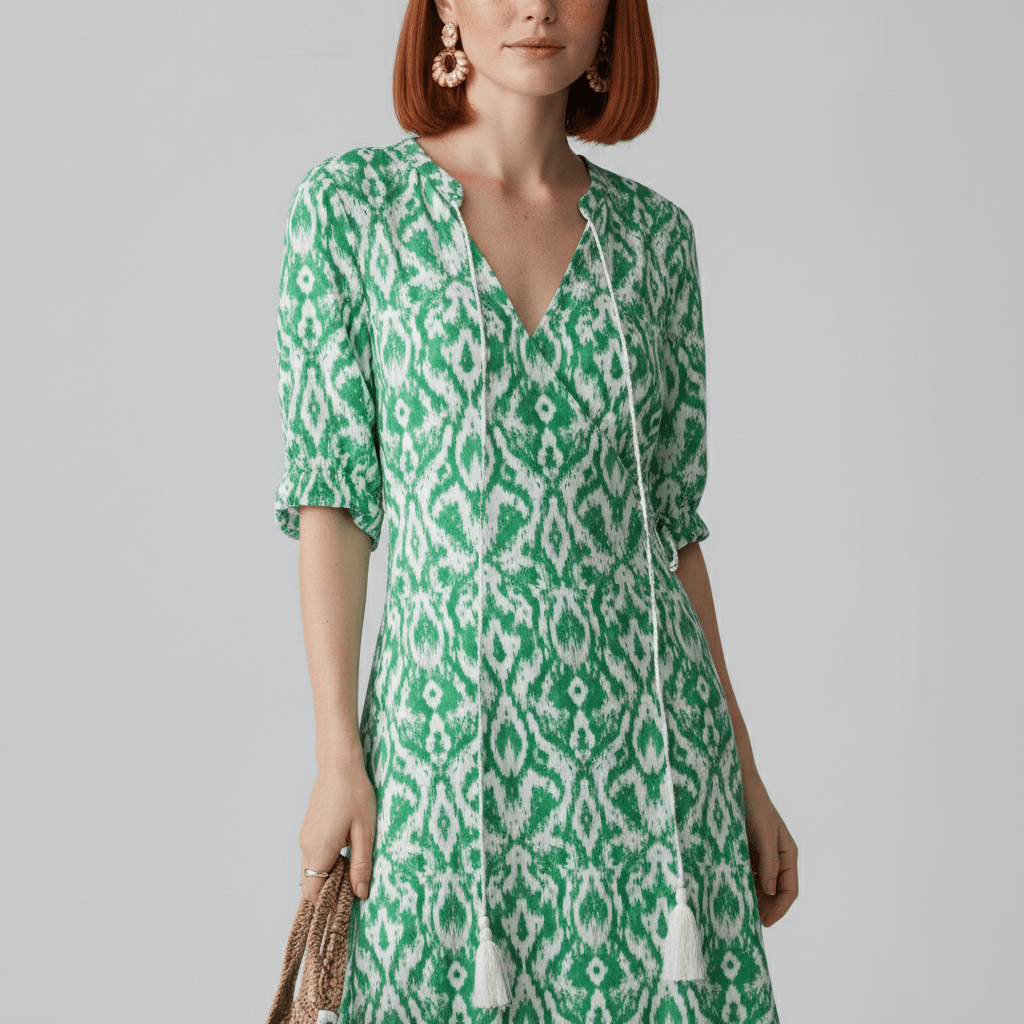 Prudence V-Neck Floral Maxi Dress for Women with Short Sleeves