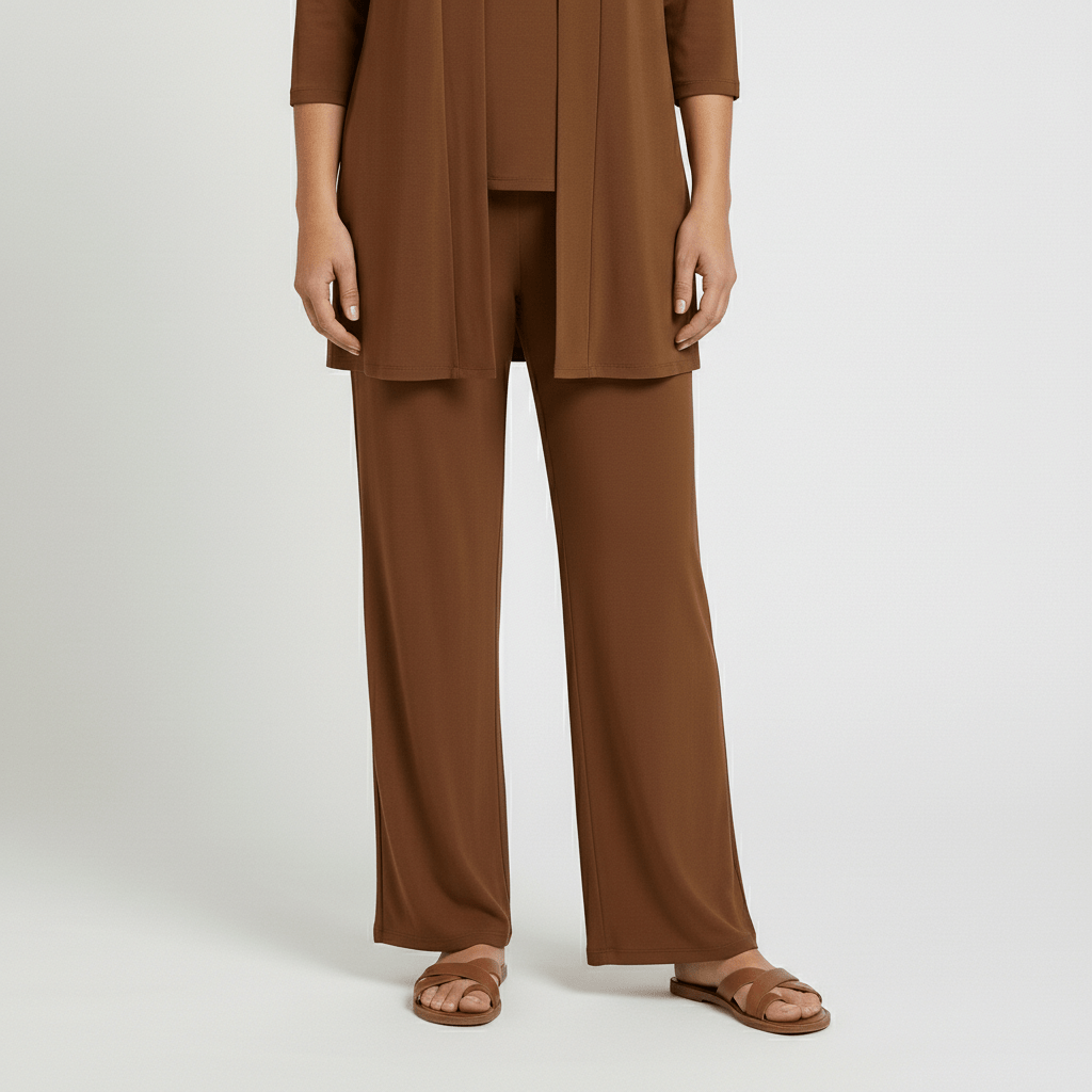 Ruth Two Piece Set Open Front Cardigan and Wide-Leg