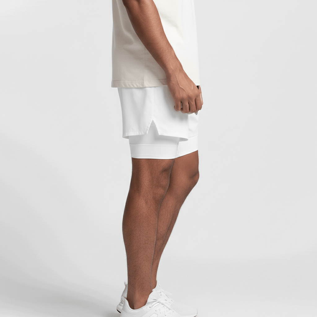 Simon 2 in 1 Training Shorts with Side Slip Pockets and Inner Compression