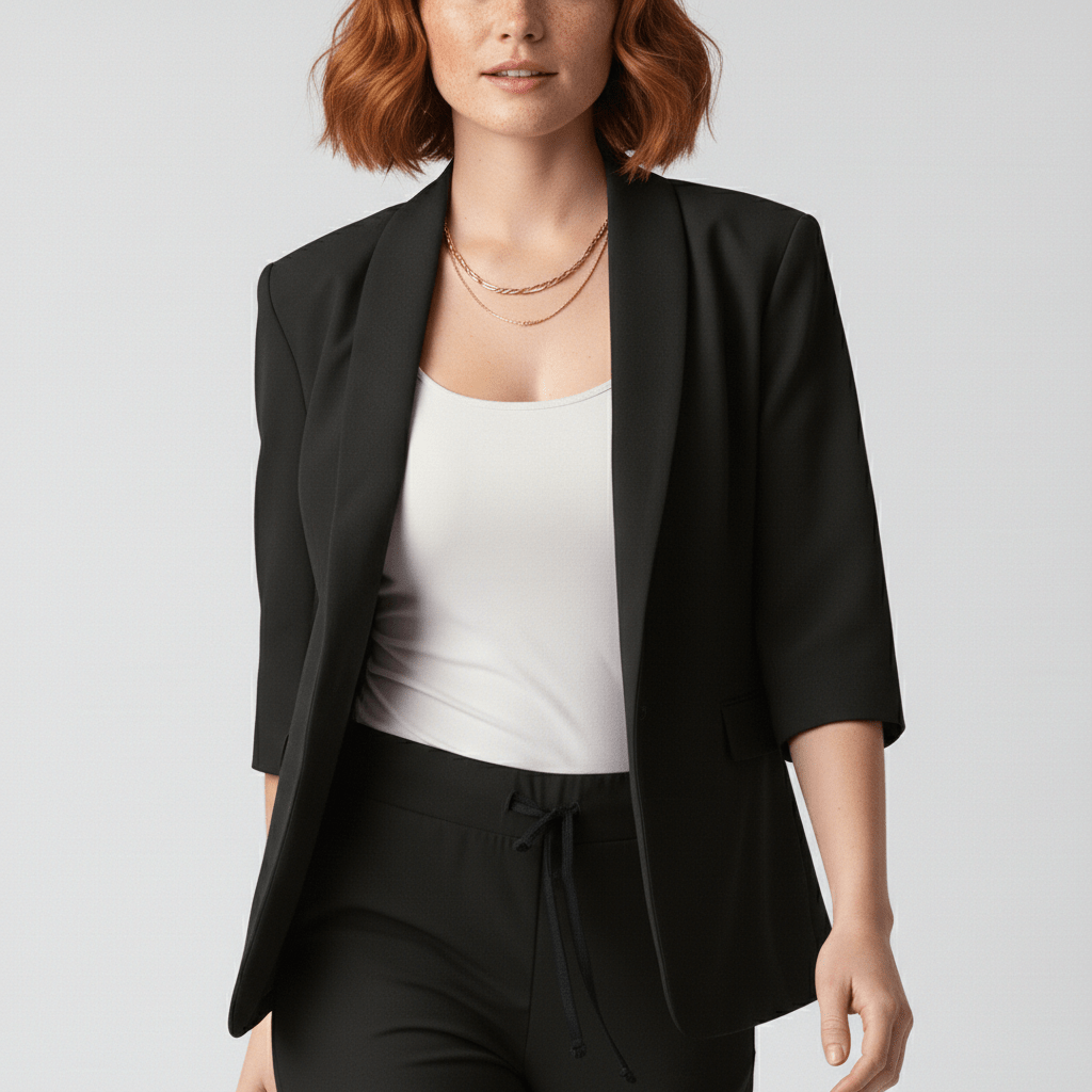 Sofia Two Piece Set Open Front Blazer and Slim Fit Pants