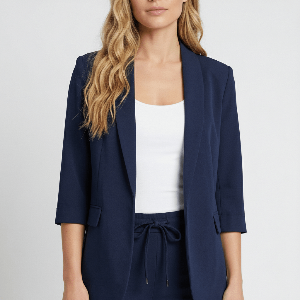 Sofia Two Piece Set Open Front Blazer and Slim Fit Pants