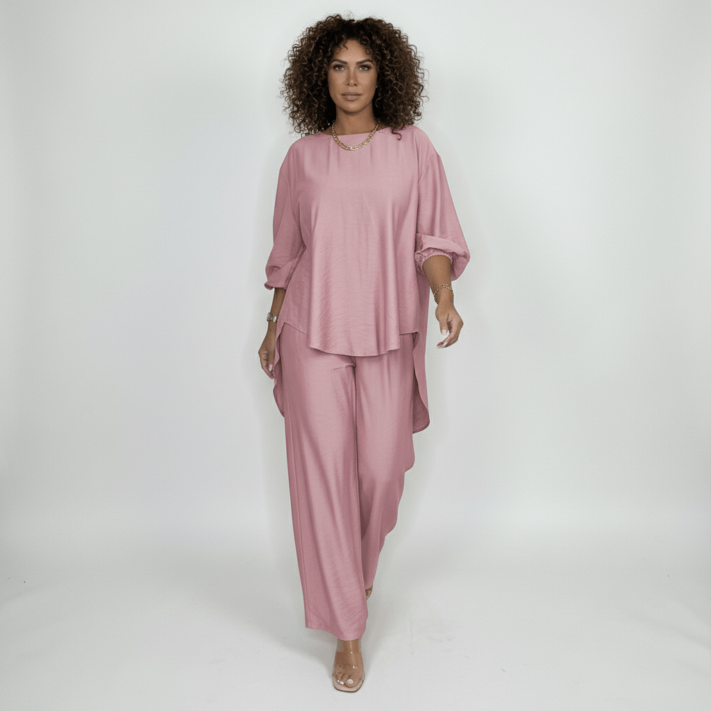 Susannah Two Piece Set Loose Top and Wide Leg Pants