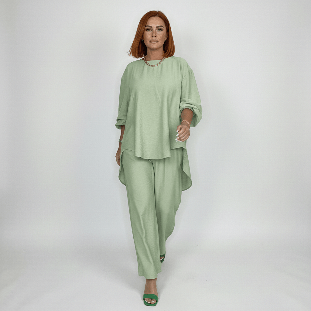 Susannah Two Piece Set Loose Top and Wide Leg Pants