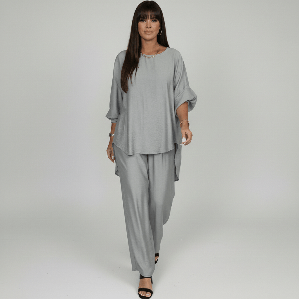 Susannah Two Piece Set Loose Top and Wide Leg Pants